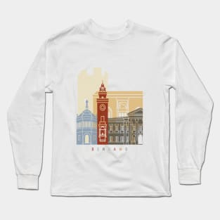 Bergamo skyline poster Long Sleeve T-Shirt